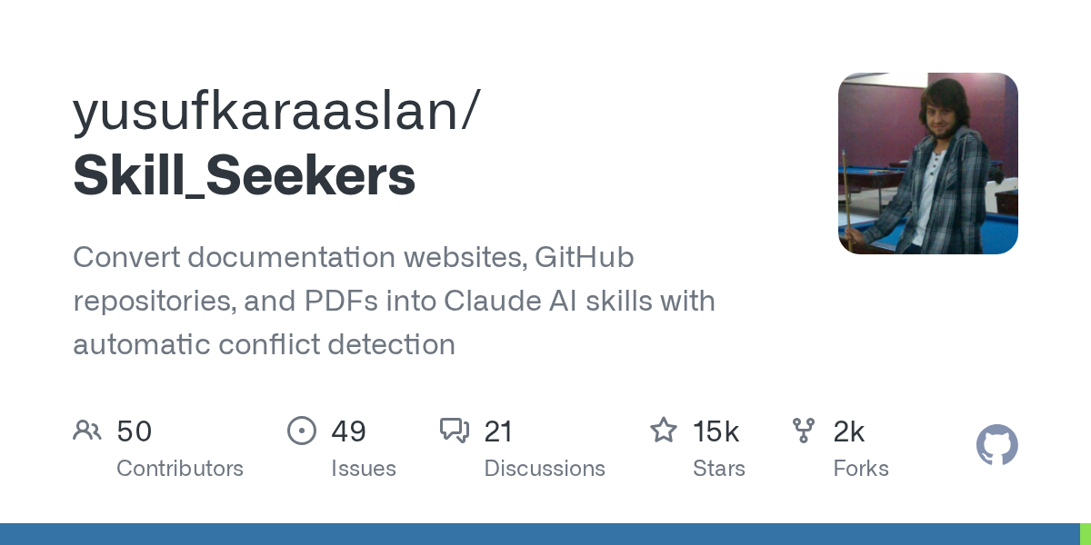 yusufkaraaslan/Skill_Seekers Screenshot preview