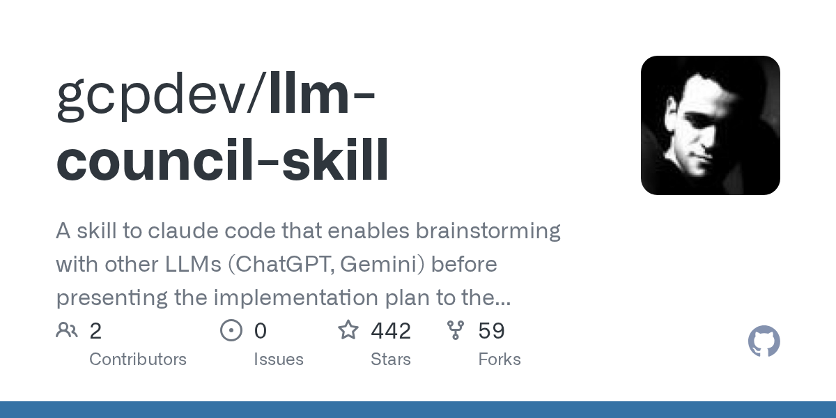gcpdev/llm-council-skill Screenshot preview