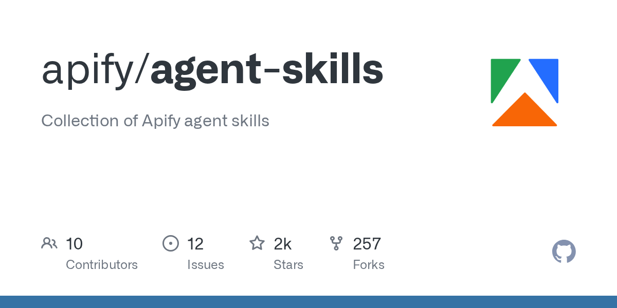 apify/agent-skills Screenshot preview