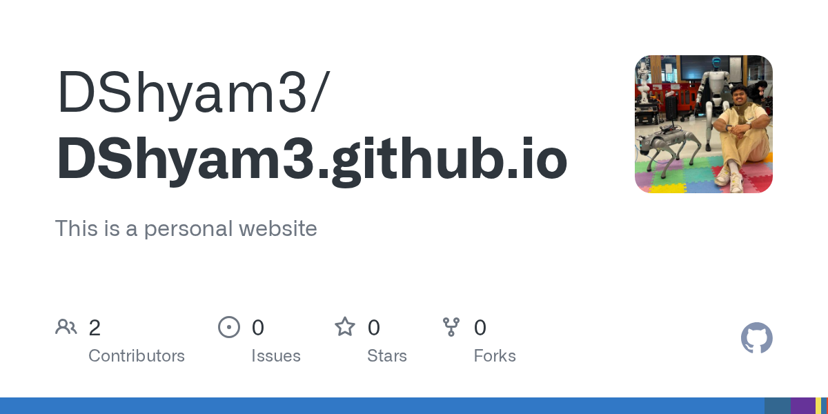 DShyam3/DShyam3.github.io Screenshot preview