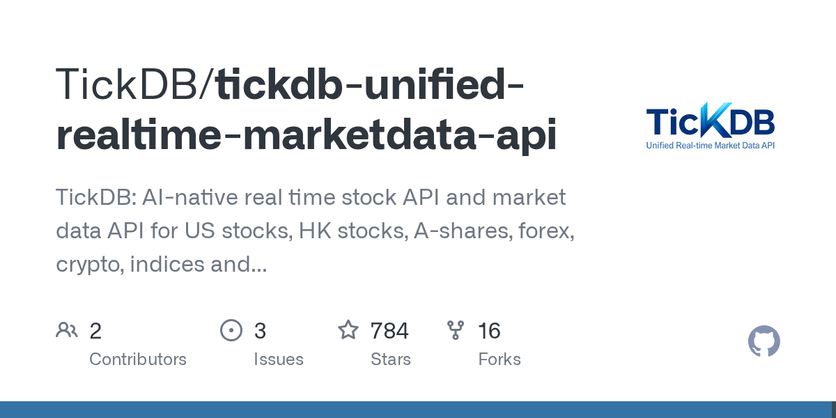TickDB/tickdb-unified-realtime-marketdata-api Screenshot preview