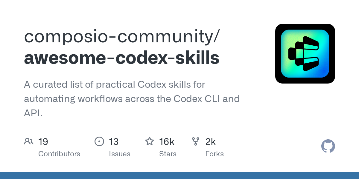 composio-community/awesome-codex-skills Screenshot preview