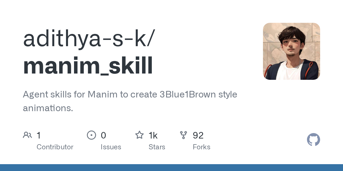 adithya-s-k/manim_skill Screenshot preview