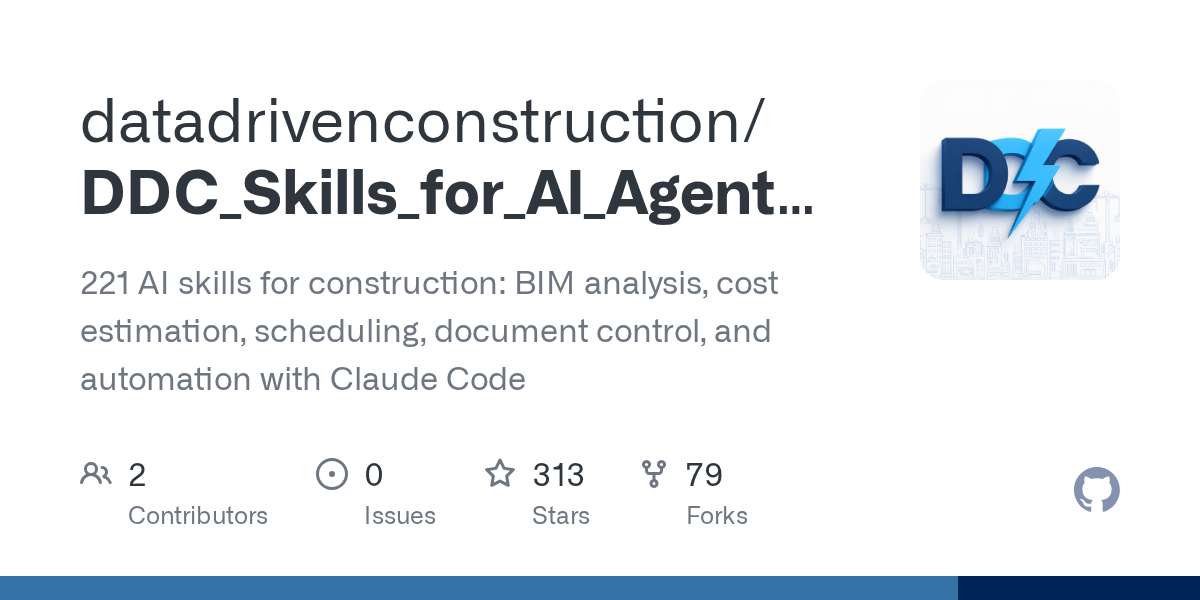 datadrivenconstruction/DDC_Skills_for_AI_Agents_in_Construction Screenshot preview