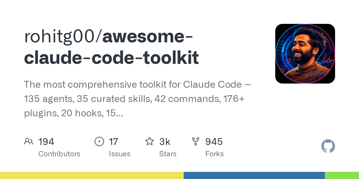 rohitg00/awesome-claude-code-toolkit Screenshot preview