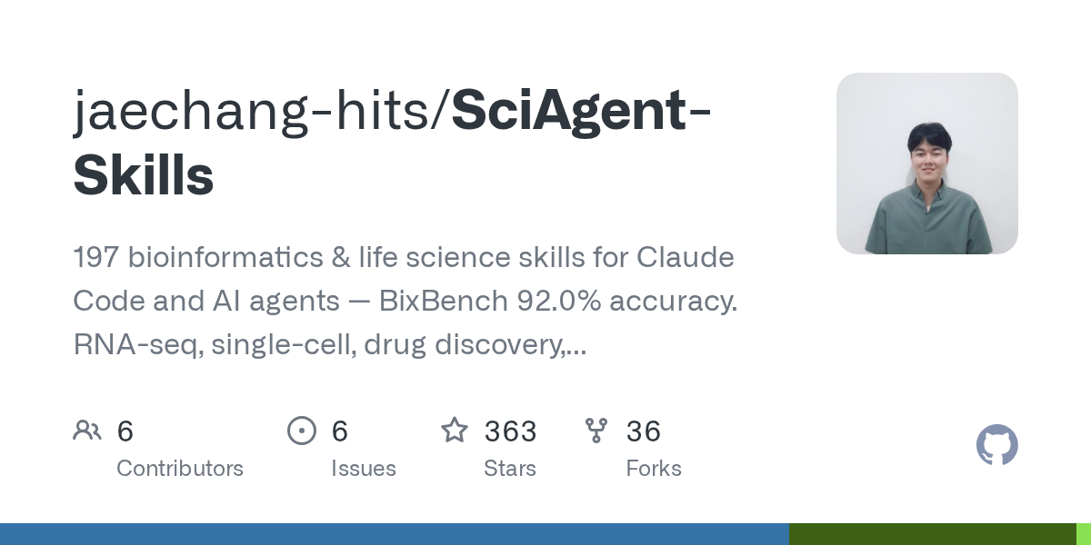 jaechang-hits/SciAgent-Skills Screenshot preview