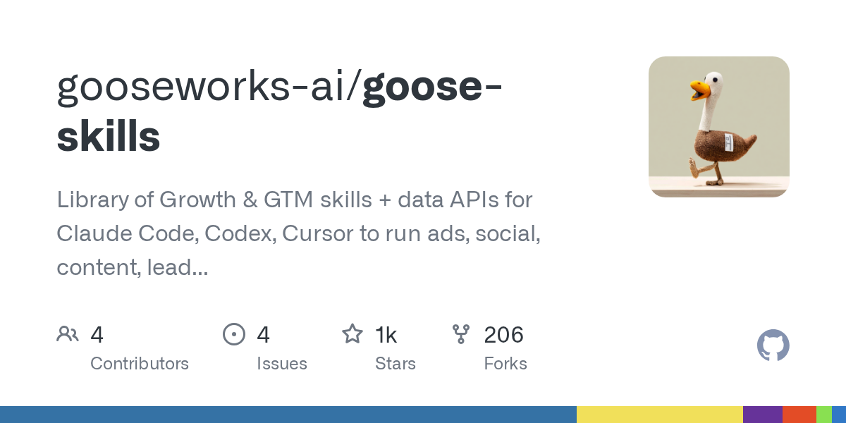 gooseworks-ai/goose-skills Screenshot preview
