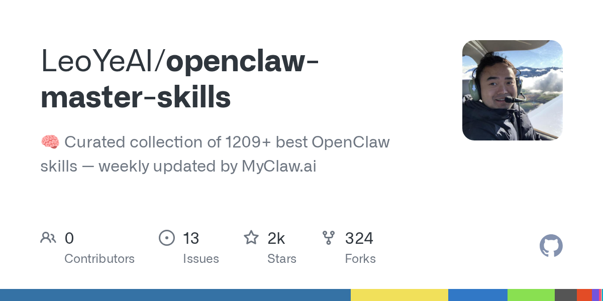 LeoYeAI/openclaw-master-skills Screenshot preview