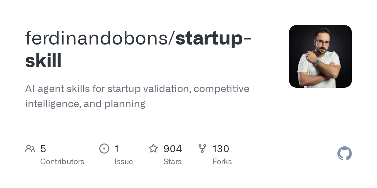 ferdinandobons/startup-skill Screenshot preview