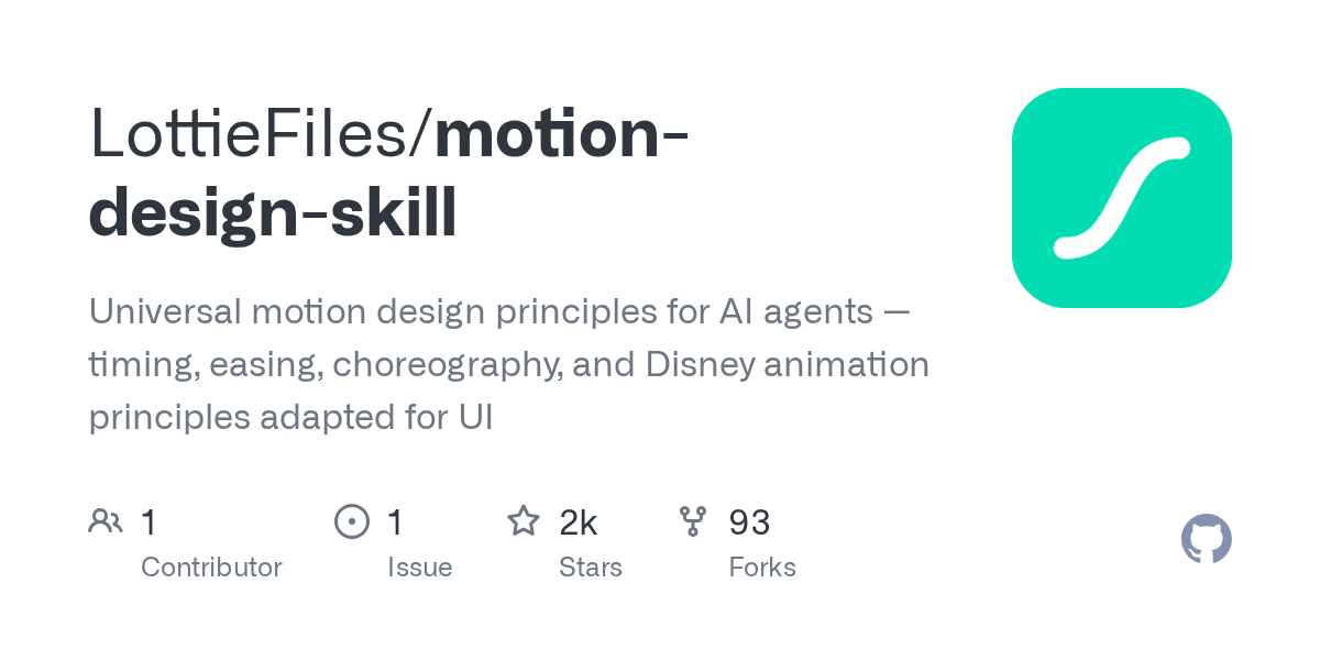LottieFiles/motion-design-skill Screenshot preview