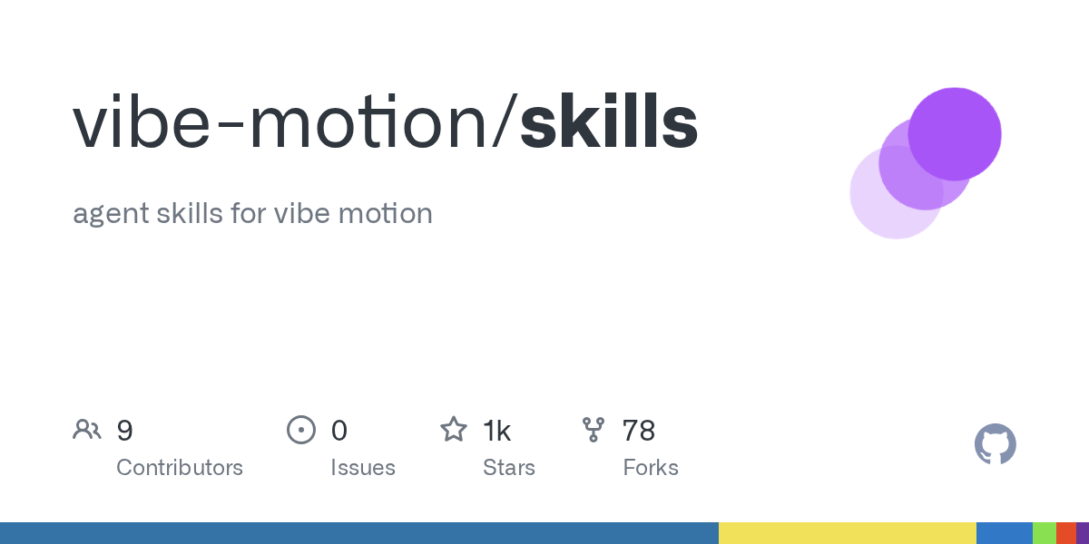 vibe-motion/skills Screenshot preview
