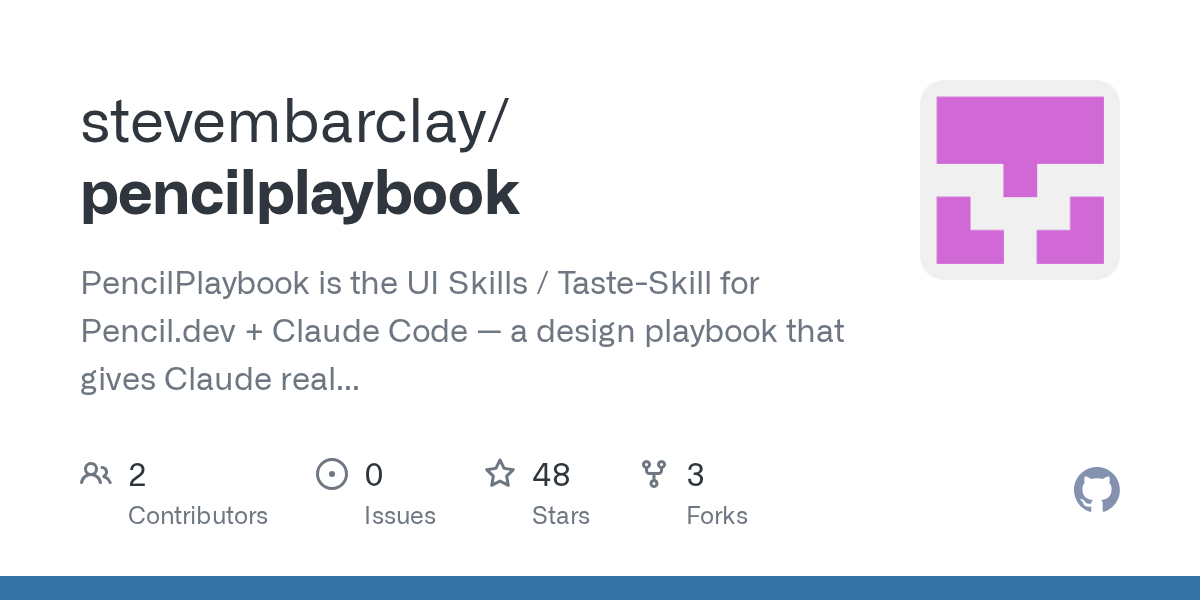 stevembarclay/pencilplaybook Screenshot preview