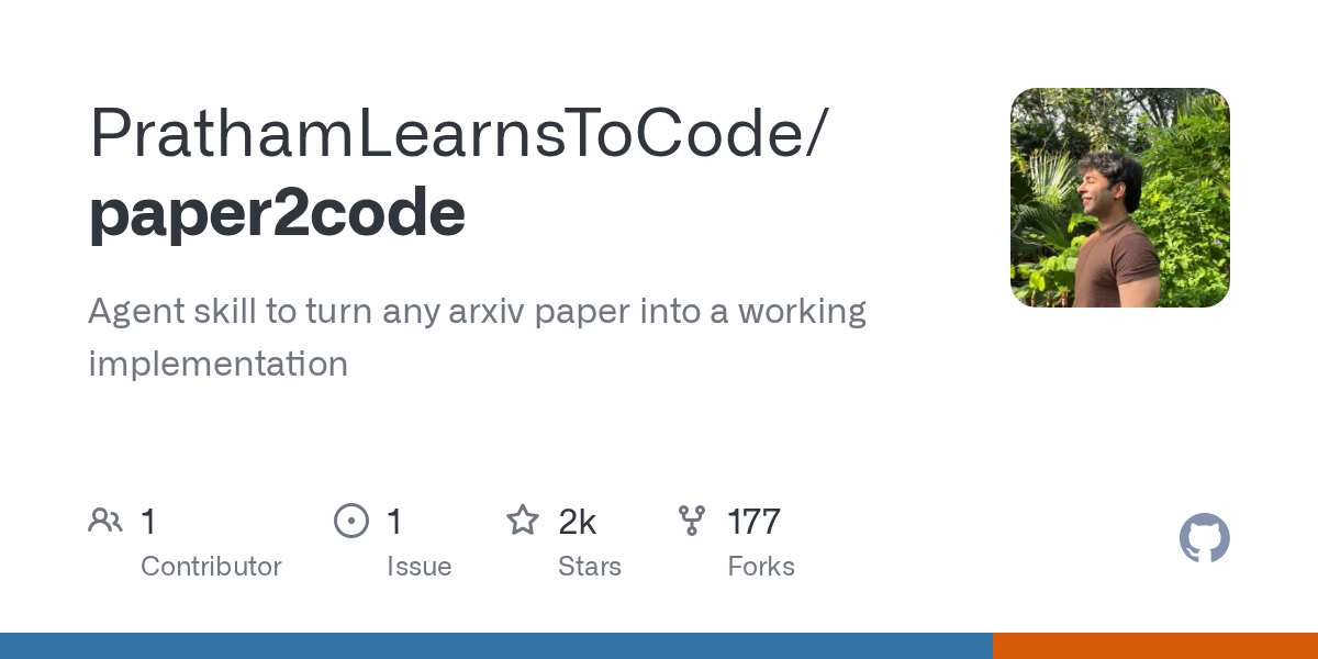 PrathamLearnsToCode/paper2code Screenshot preview