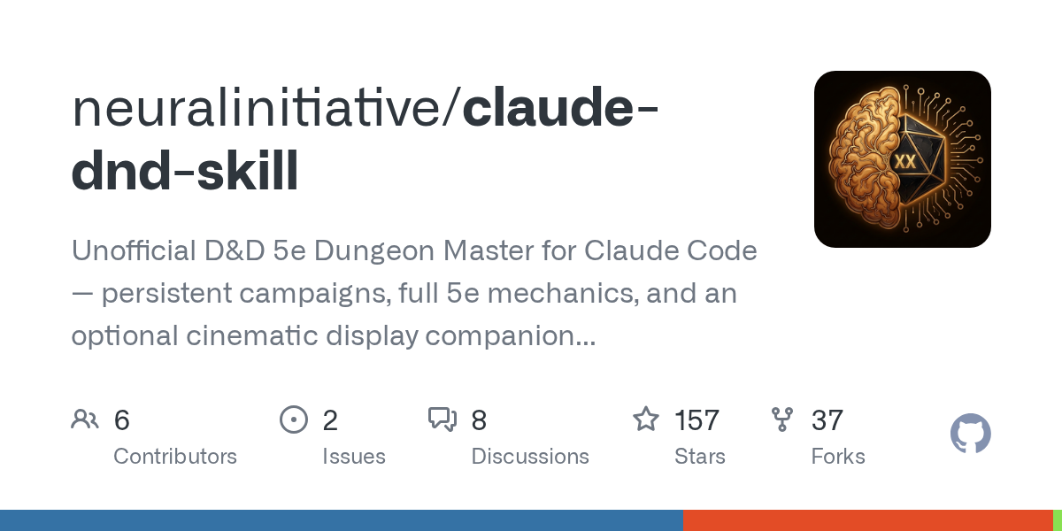 neuralinitiative/claude-dnd-skill Screenshot preview