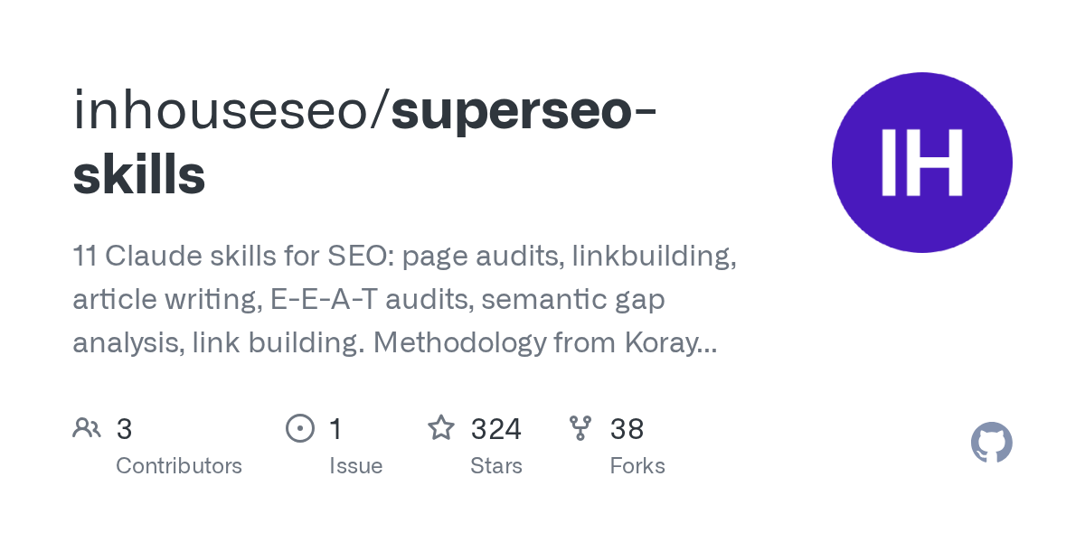 inhouseseo/superseo-skills Screenshot preview