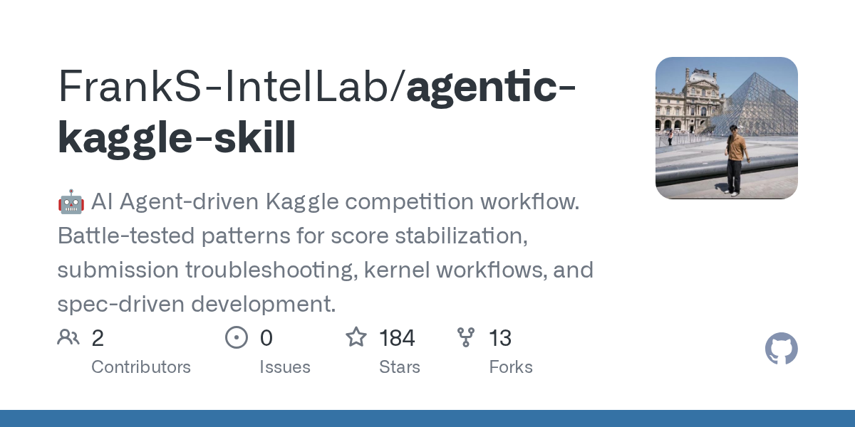 FrankS-IntelLab/agentic-kaggle-skill Screenshot preview
