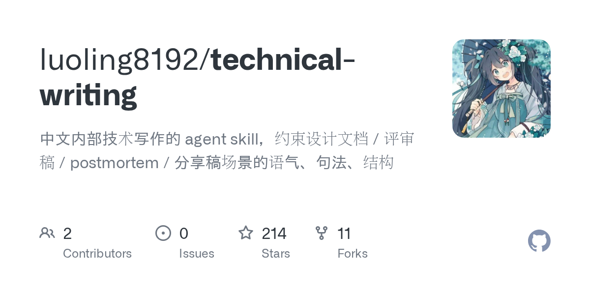luoling8192/technical-writing Screenshot preview