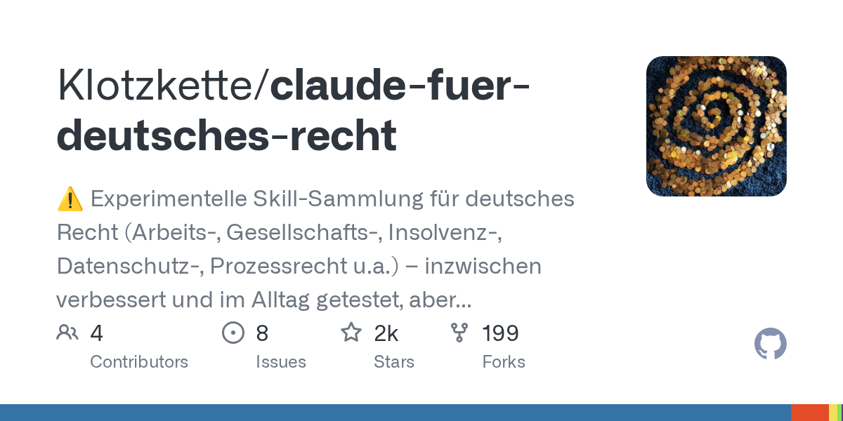 Klotzkette/claude-fuer-deutsches-recht Screenshot preview