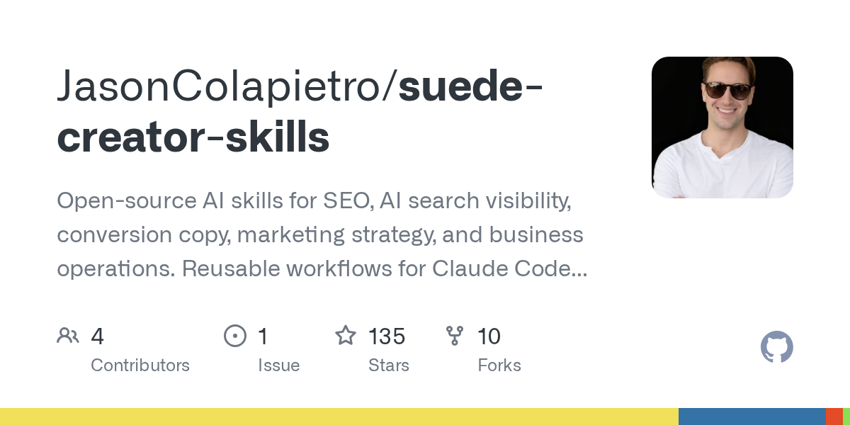 JasonColapietro/suede-creator-skills Screenshot preview