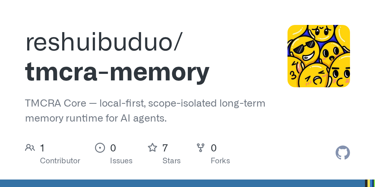 reshuibuduo/tmcra-memory Screenshot preview