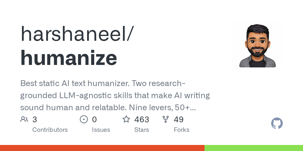 harshaneel/humanize Screenshot preview
