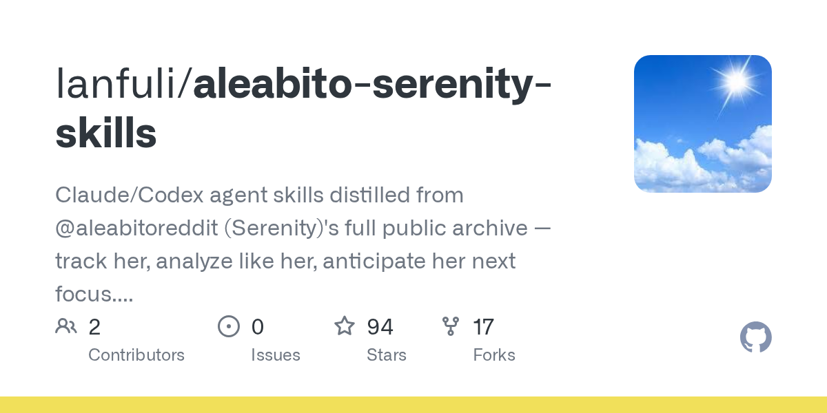 lanfuli/aleabito-serenity-skills Screenshot preview