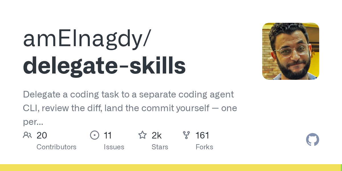 amElnagdy/delegate-skills Screenshot preview