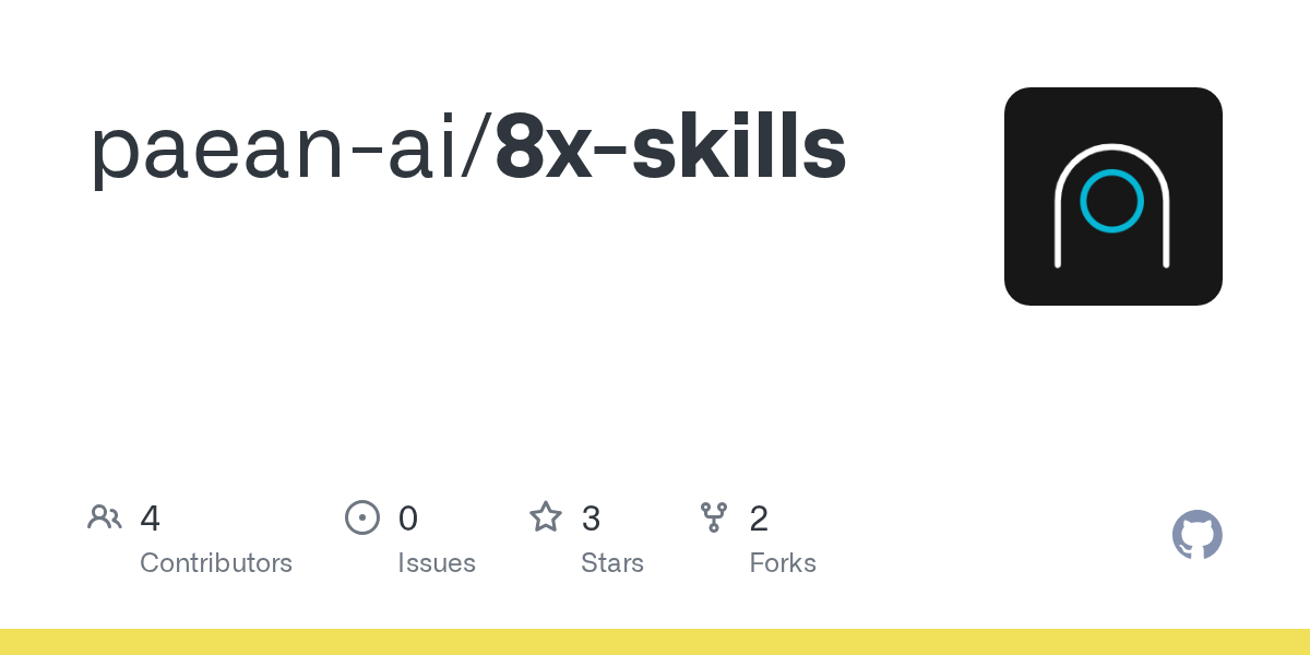 paean-ai/8x-skills Screenshot preview