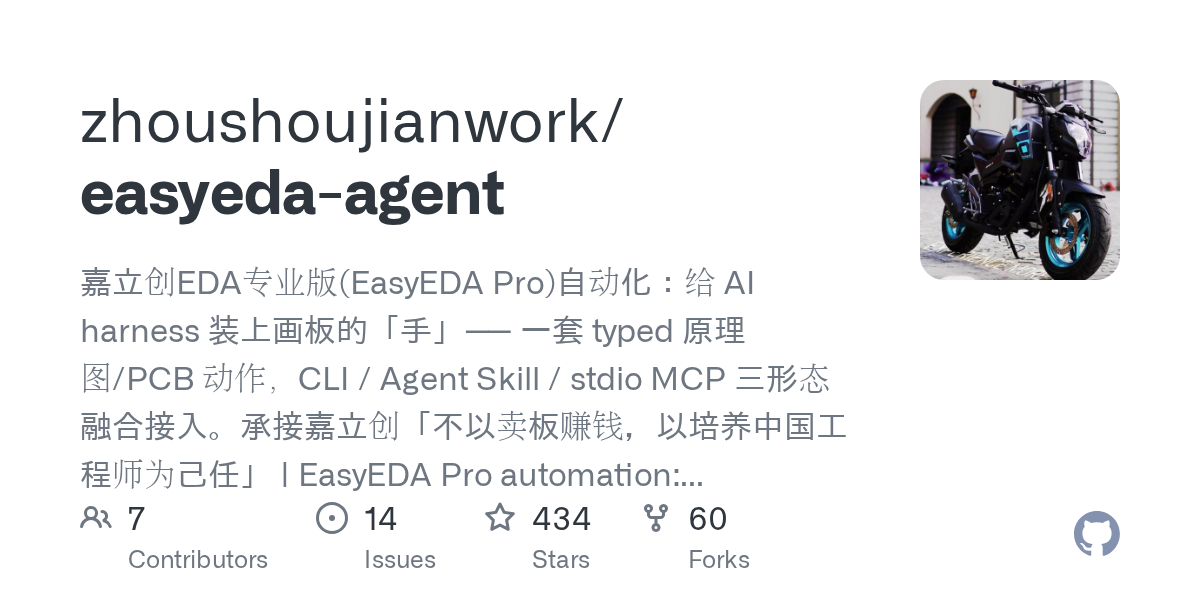 zhoushoujianwork/easyeda-agent Screenshot preview