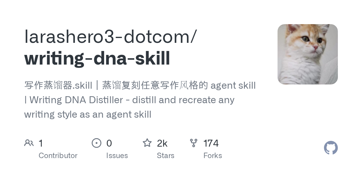larashero3-dotcom/writing-dna-skill Screenshot preview