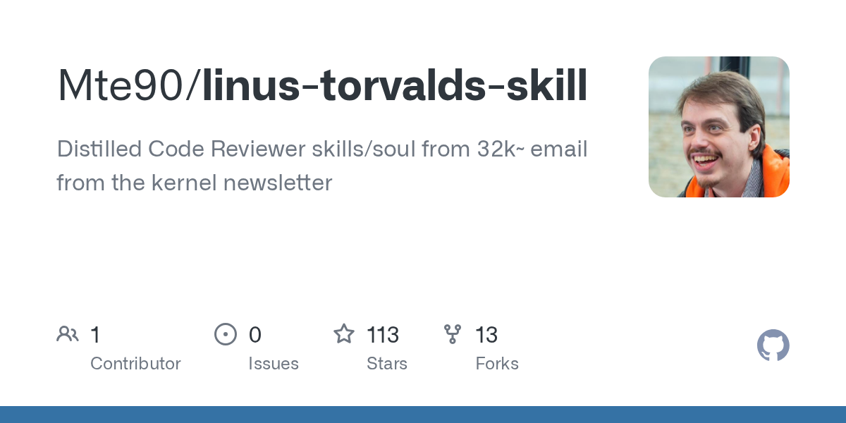 Mte90/linus-torvalds-skill Screenshot preview