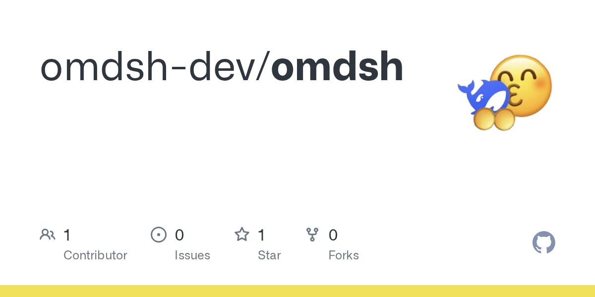 omdsh-dev/omdsh Screenshot preview