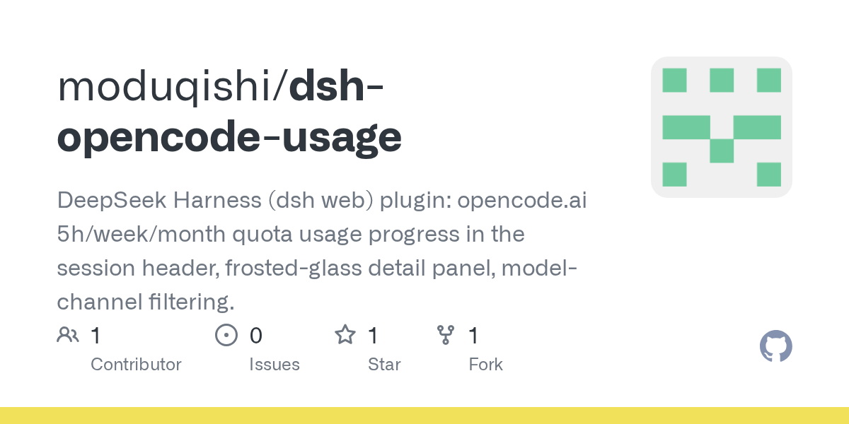moduqishi/dsh-opencode-usage Screenshot preview