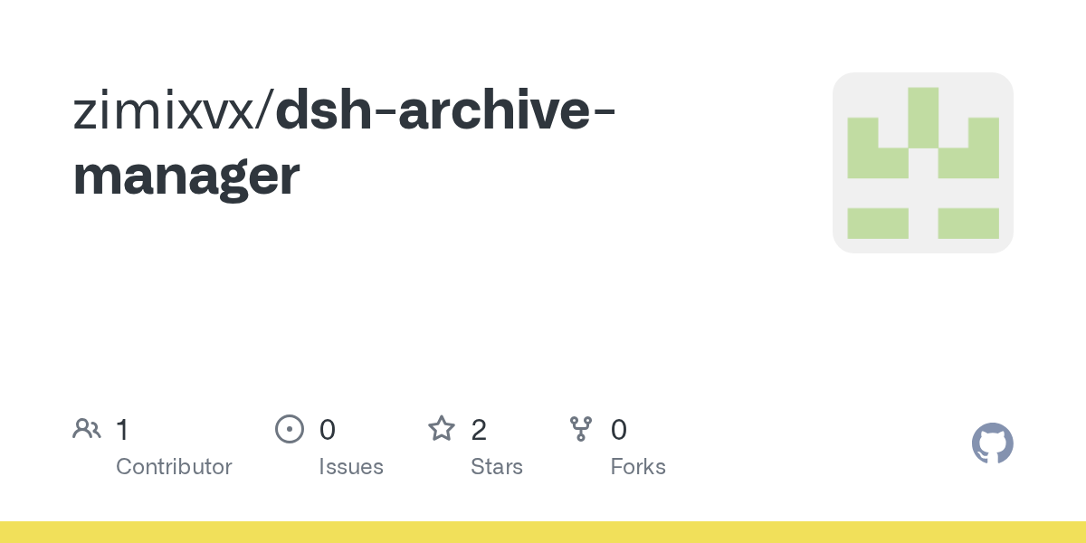zimixvx/dsh-archive-manager Screenshot preview