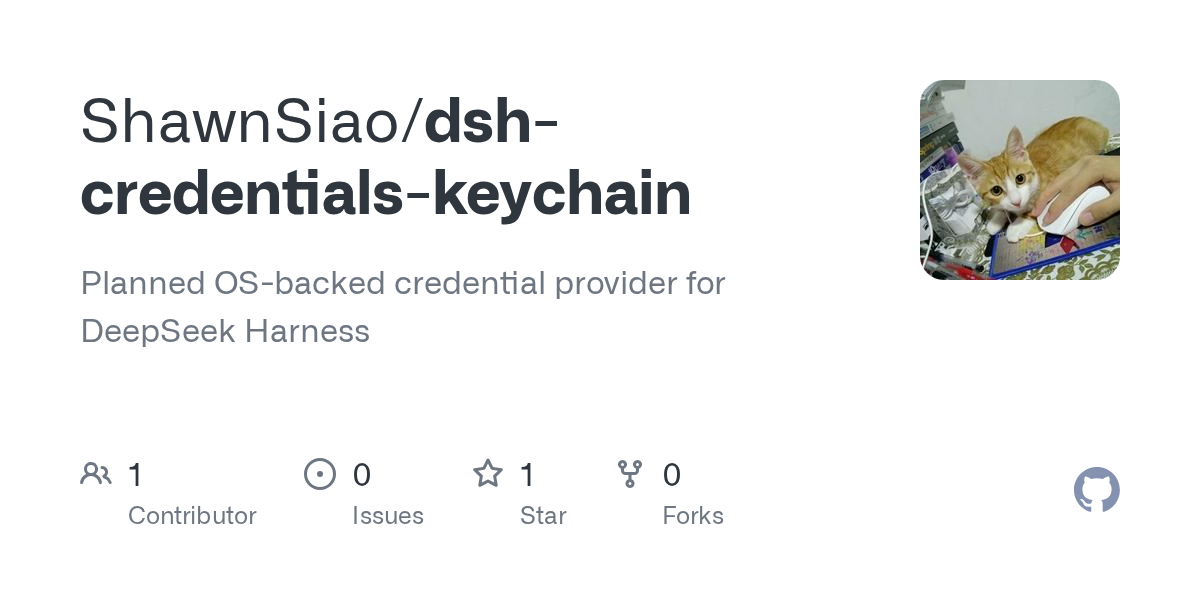 ShawnSiao/dsh-credentials-keychain Screenshot preview