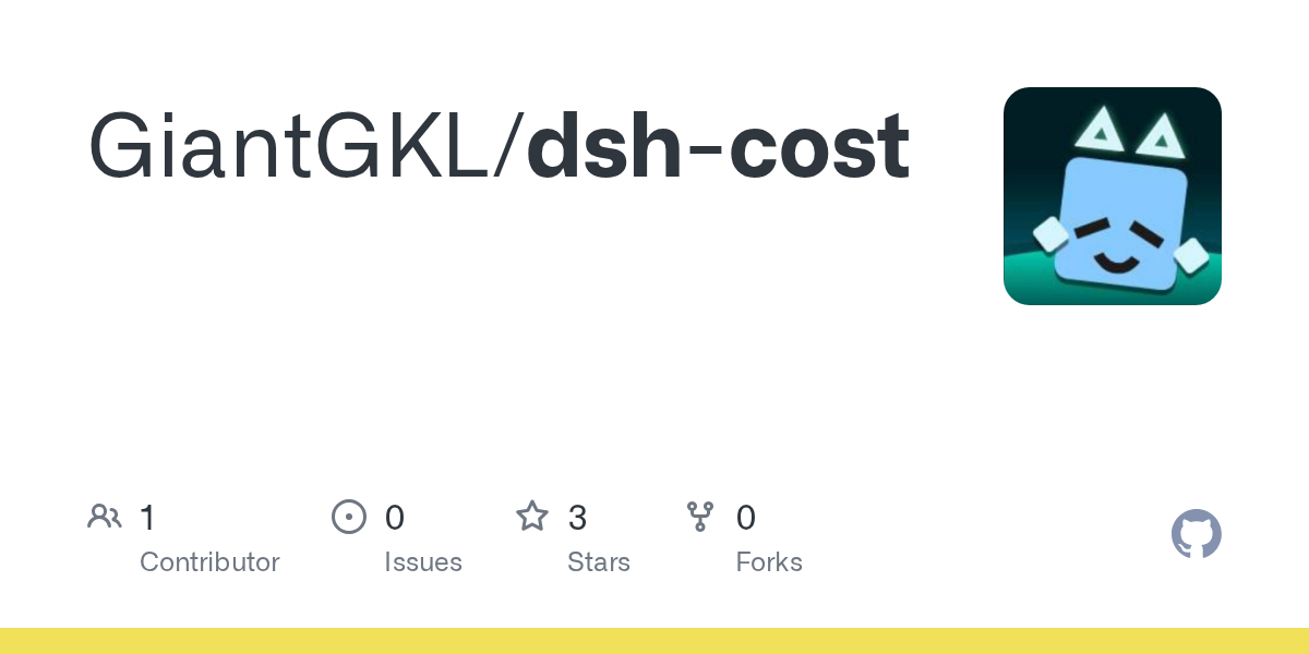 GiantGKL/dsh-cost Screenshot preview