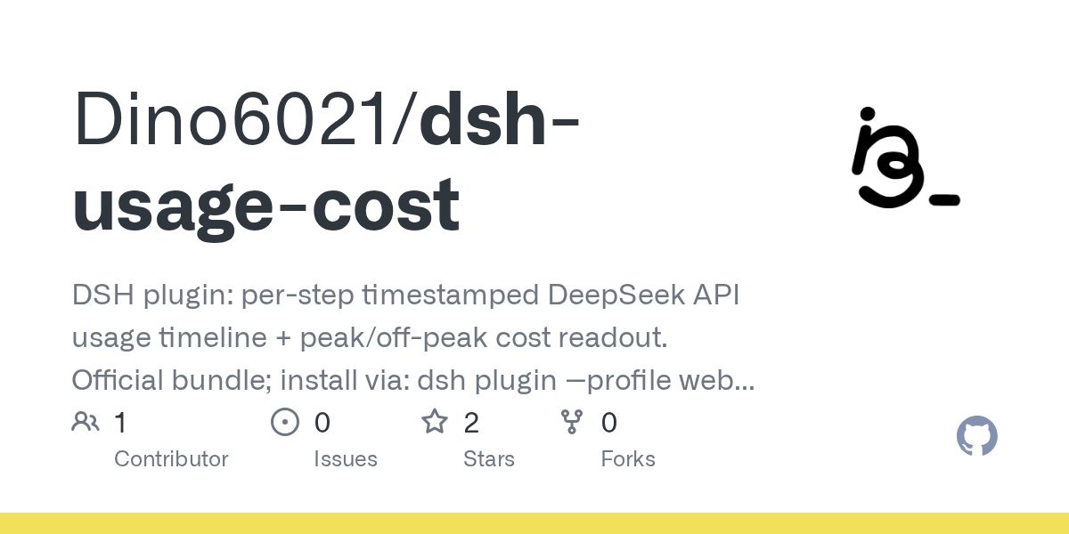 Dino6021/dsh-usage-cost Screenshot preview