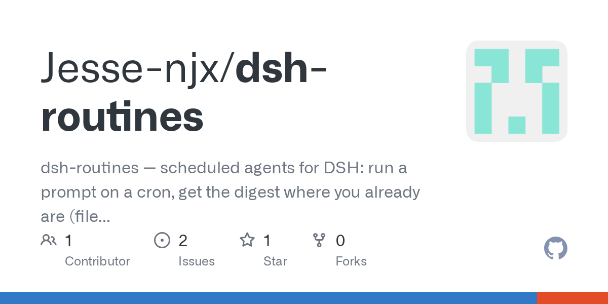 Jesse-njx/dsh-routines Screenshot preview