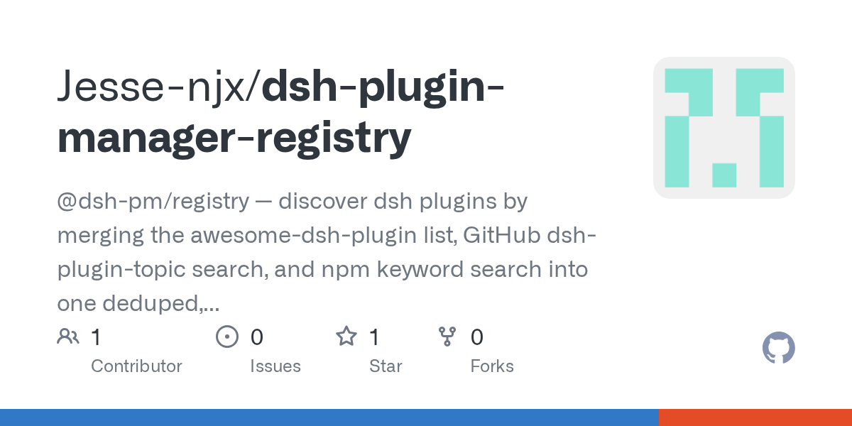 Jesse-njx/dsh-plugin-manager-registry Screenshot preview
