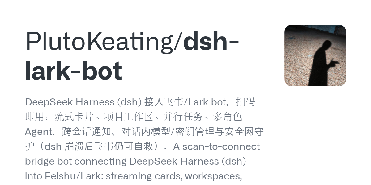 PlutoKeating/dsh-lark-bot Screenshot preview