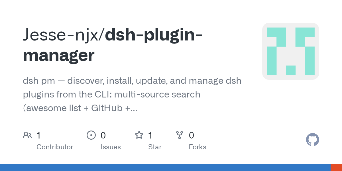 Jesse-njx/dsh-plugin-manager Screenshot preview