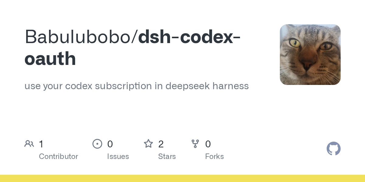 Babulubobo/dsh-codex-oauth Screenshot preview