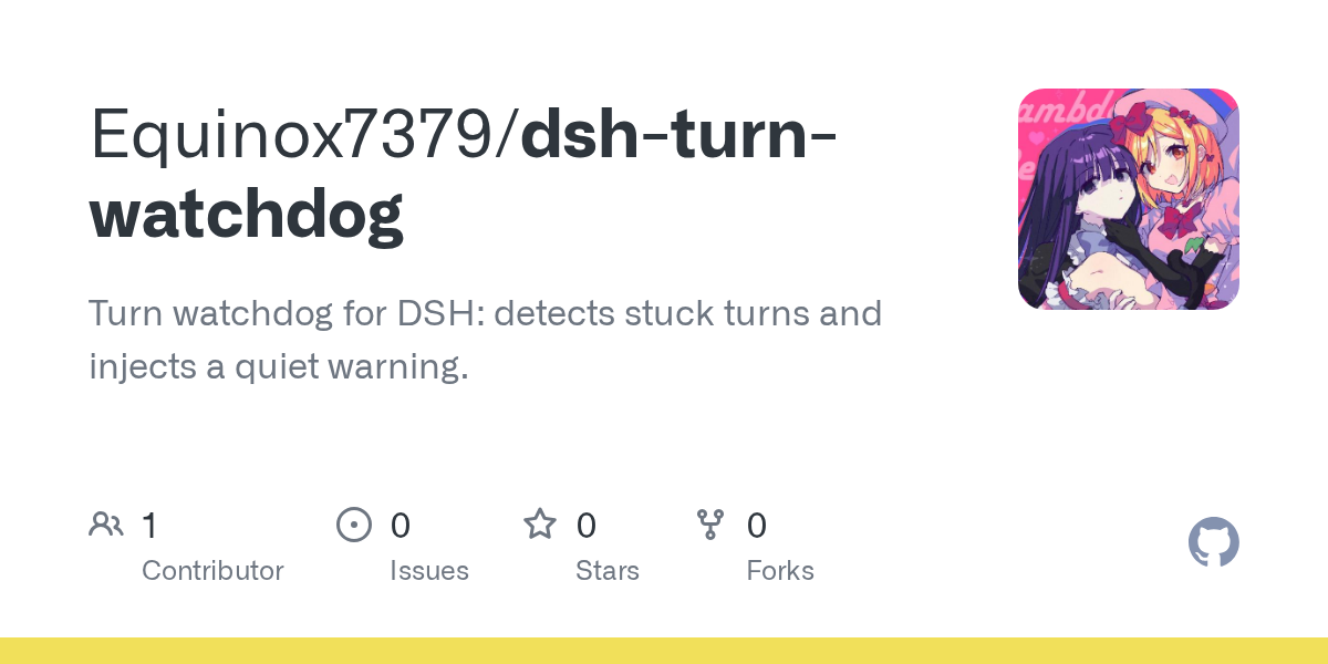 Equinox7379/dsh-turn-watchdog Screenshot preview
