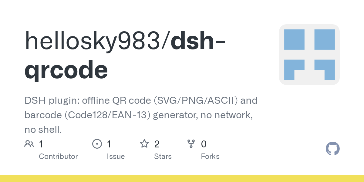 hellosky983/dsh-qrcode Screenshot preview