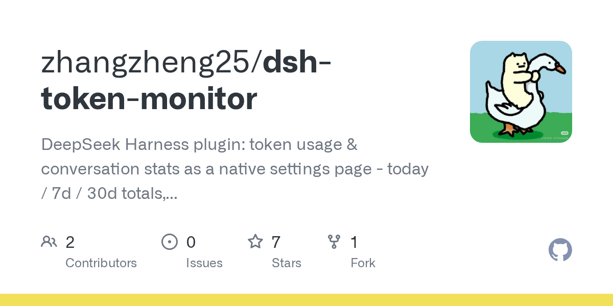 zhangzheng25/dsh-token-monitor Screenshot preview