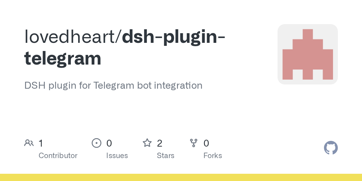 lovedheart/dsh-plugin-telegram Screenshot preview