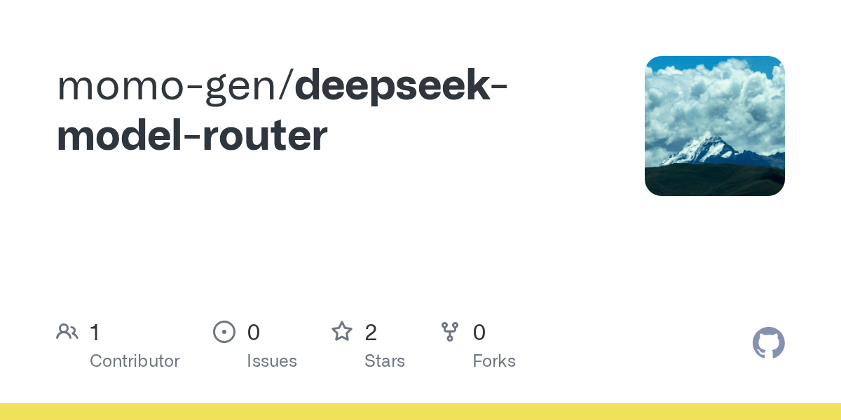 momo-gen/deepseek-model-router Screenshot preview