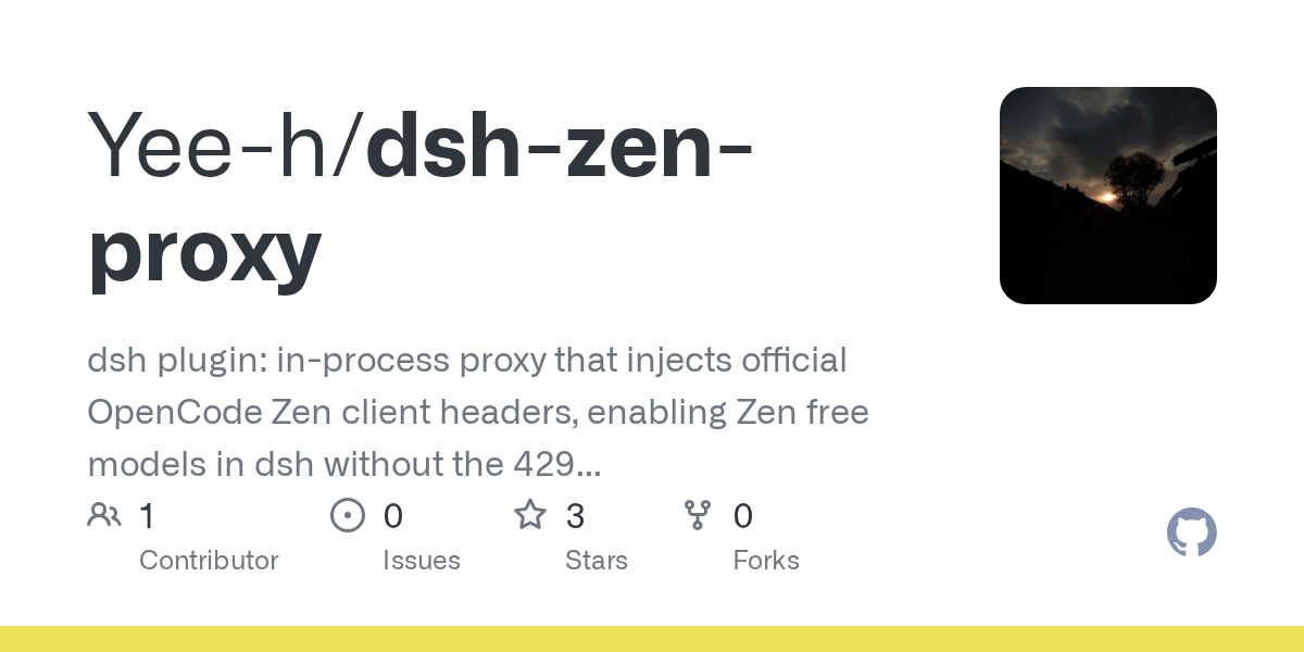 Yee-h/dsh-zen-proxy Screenshot preview