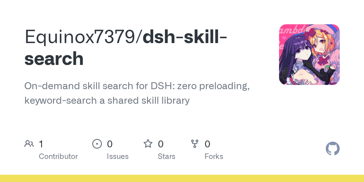 Equinox7379/dsh-skill-search Screenshot preview