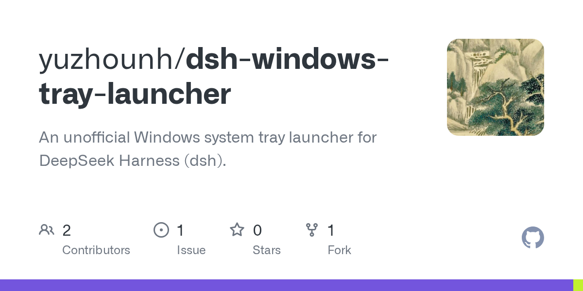 yuzhounh/dsh-windows-tray-launcher Screenshot preview